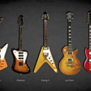 Gibson Electric Guitar Collection Poster