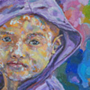 Burma Girl In Purple Poster