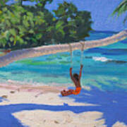 Girl On A Swing, Seychelles Poster