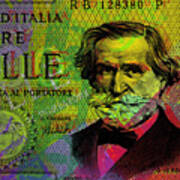 Giuseppe Verdi Portrait Banknote Poster