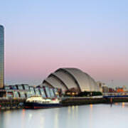 Glasgow River Clyde At Sunrise Poster