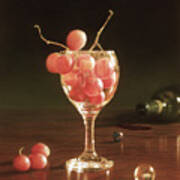 Glass Grapes And Marbles Poster