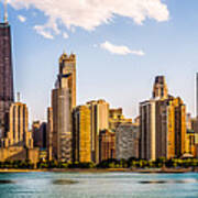 Gold Coast Chicago Skyline Panorama Poster