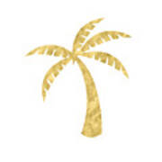 Gold Palm Tree- Art By Linda Woods Poster
