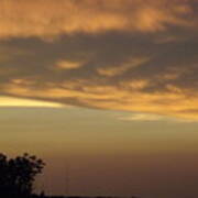 Gold Sky Over Lake Of The Ozarks Poster