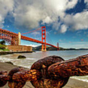 Golden Gate Bridge And Ft Point Poster