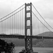 Golden Gate Bridge- Black And White Photography By Linda Woods Poster