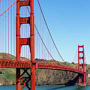 Golden Gate Bridge On Sunny Morning Poster