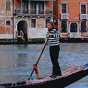 Gondolier Venice Poster