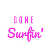 Gone Surfin' Pink Poster