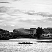 Grand Canal Docks - Dublin, Ireland - Black And White Photography Poster