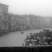 Grand Canal On A Foggy Morning Poster
