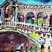Grand Canal Rialto Bridge Venice Poster