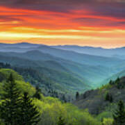 Great Smoky Mountains National Park Gatlinburg Tn Scenic Landscape Poster