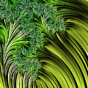Green Vegetation Abstract Poster