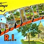 Greetings From Providence Rhode Island Poster