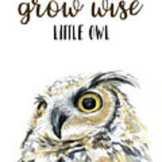 Grow Wise Little Owl Poster