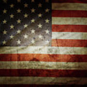 Grunge Usa Flag 3 Poster