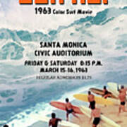 Gun Ho Vintage Surfing Poster Poster