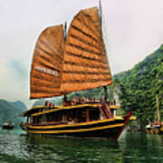 Ha Long Vessel Brown Poster