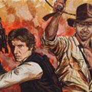 Han Solo And Indiana Jones Poster