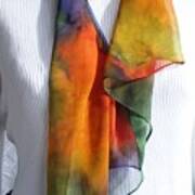 Hand Dyed Silk Scarf Poster