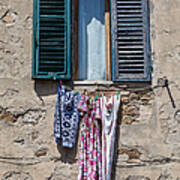 Hanging Clothes Of Tuscany Poster