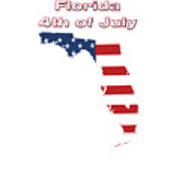 Happy Florida 4th Of July Poster