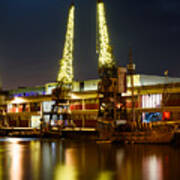 Harbour Cranes Poster