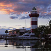 Harbour Town At Sunset Hilton Head Island Poster