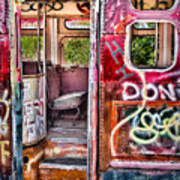 Haunted Graffiti Art Bus Poster