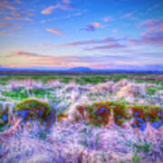 Hayfield Near Selfoss Iceland Poster