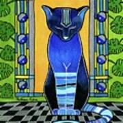 He Is Back - Blue Cat Art Poster