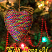 Heart 2 - With Love - Christmas Greetings Card Poster