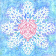 Heart In Snowflake Poster