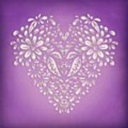 #hearts #heart #stylized #purple Poster