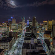 High Above Woodward Avenue At Night Poster