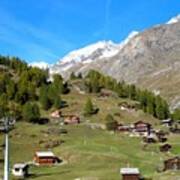 Hillside Zermatt Poster