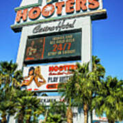 Hooters Casino Sign Poster