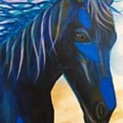 Horse Blue Boy Poster