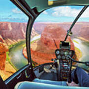 Horseshoe Bend Helicopter Poster