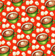 Hot Cocoa Pattern Poster