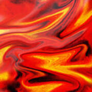 Hot Wave Abstract By Irina Sztukowski Poster