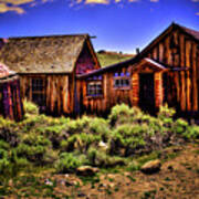 House, Shed And Outhouse Bodie Ghost Town Poster
