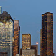 Houston Skyline Panorama Poster