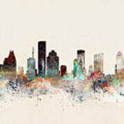 Houston Texas Skyline Poster