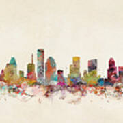 Houston Texas Skyline Poster