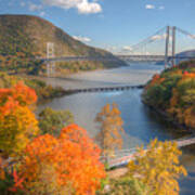 Hudson River And Bridges Poster