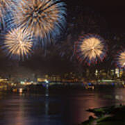 Hudson River Fireworks Ix Poster