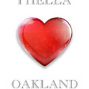 I Hella Love Oakland Ruby Red Heart Transparent Png Poster